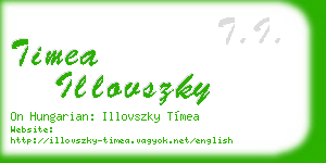 timea illovszky business card